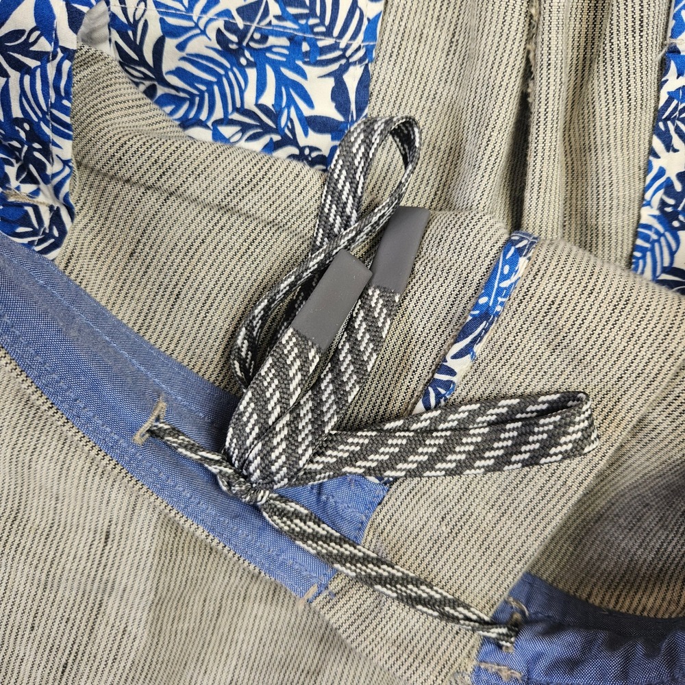 Tommy Bahama Beach Coast Linen Pants Mens 2XLB Full Elastic Tan Gray Herringbone - Picture 9 of 11